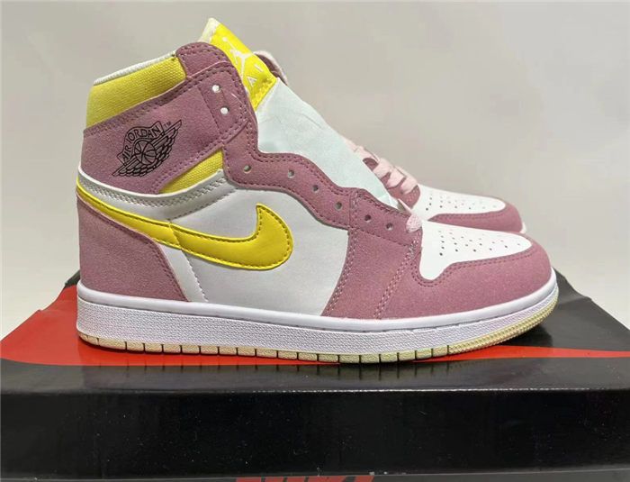 Women's Running Weapon Air Jordan 1 White/Pink Shoes 0264 Women's Running Weapon Air Jordan 1 White/Pink Shoes 0264